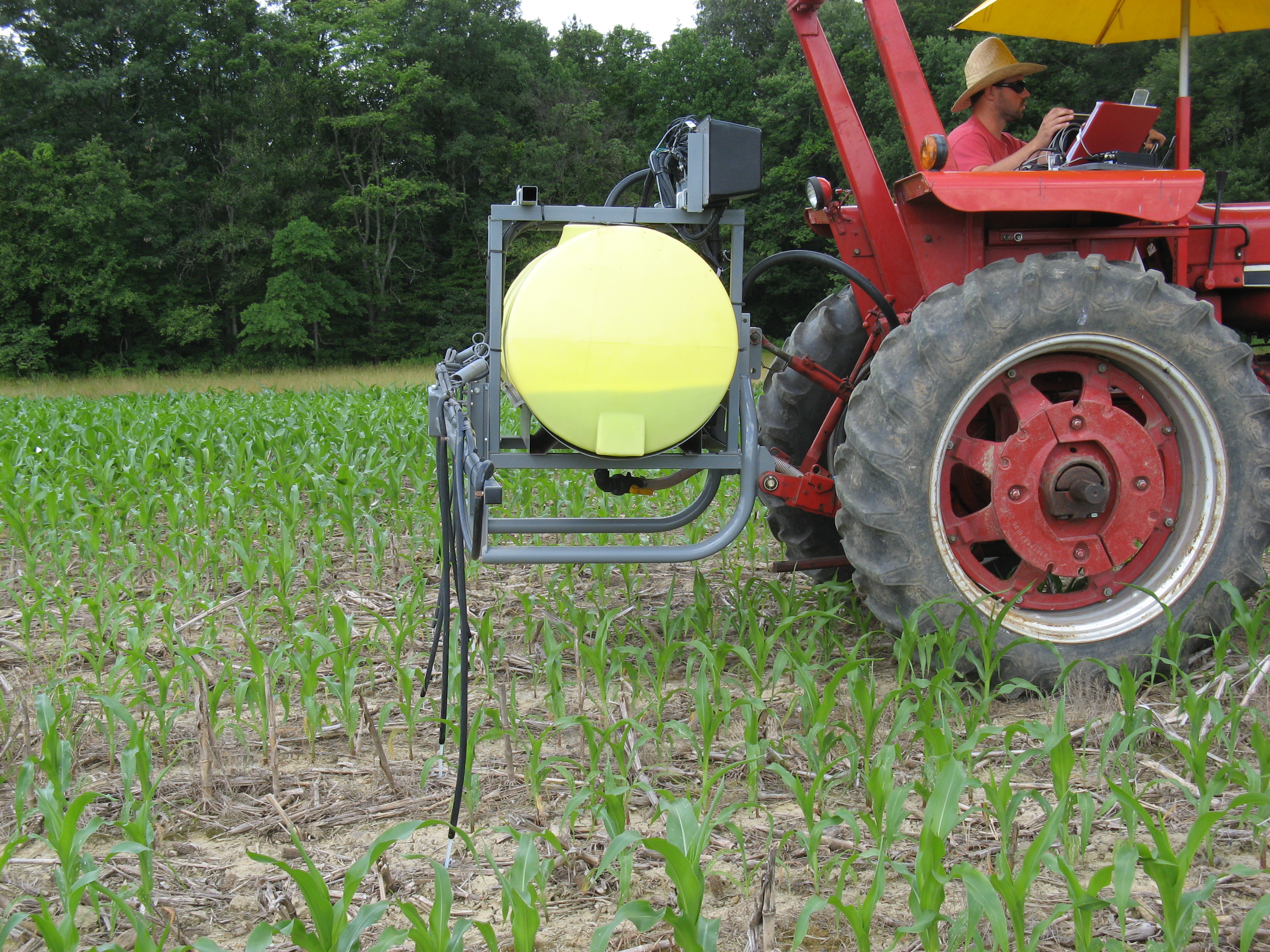 side-dressing N into a corn crop
