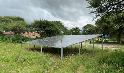 Solar Panel set at Bihawana site