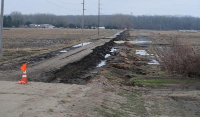 Omaha Flooding road washout