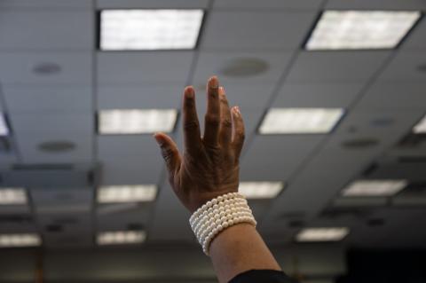 raised hand