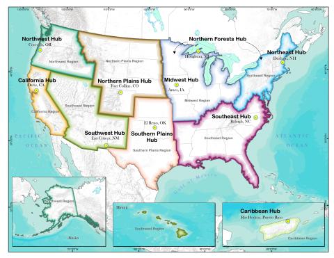 National Map of Regional Hubs