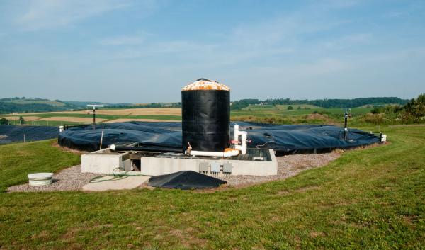 The anaerobic digester on the Pennwood Dairy Farms, Berlin, PA used to produce energy for the dairy. 