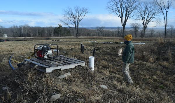 Becky Toothacker describes the way they pump water with the well.